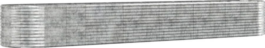 VidaXL -Plantenbak-554x100x68-cm-gepoedercoat-staal-zilverkleurig