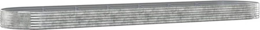 VidaXL -Plantenbak-600x140x36-cm-gepoedercoat-staal-zilverkleurig