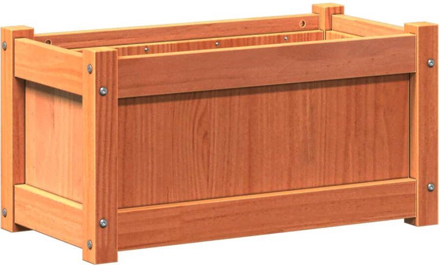 VidaXL Plantenbak 60x31x31 cm massief grenenhout wasbruin