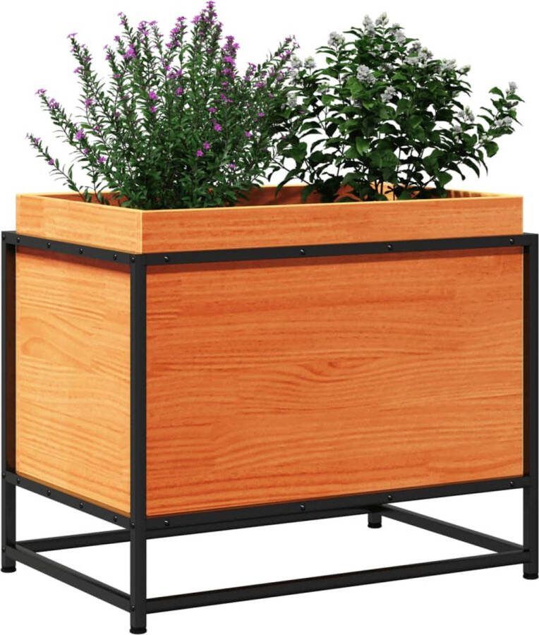 VidaXL Plantenbak 60x40x50 cm massief grenenhout wasbruin