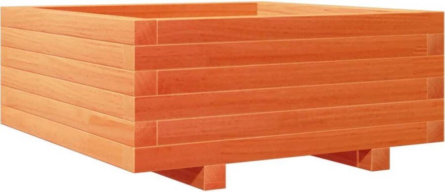 VidaXL Plantenbak 60x60x26 5 cm massief grenenhout wasbruin