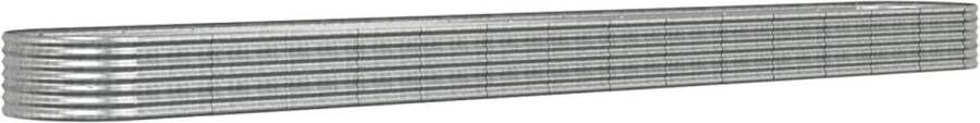 VidaXL -Plantenbak-620x80x36-cm-gepoedercoat-staal-zilverkleurig