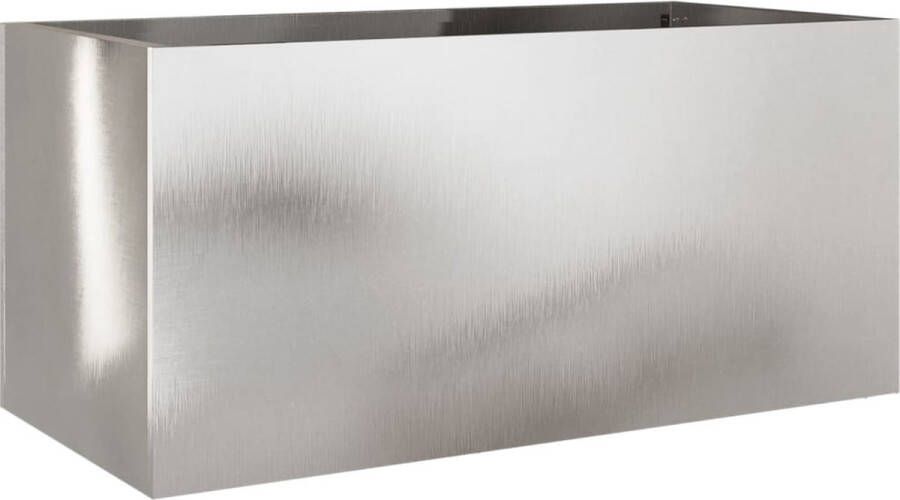 VidaXL Plantenbak 62x30x29 cm roestvrij staal zilverkleurig