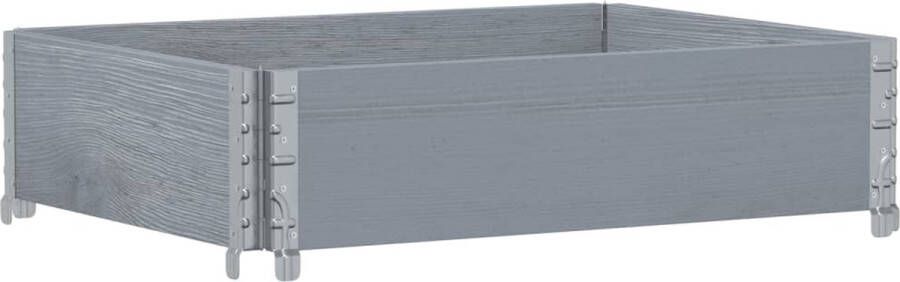 VidaXL Plantenbak 80x60 cm massief grenenhout grijs
