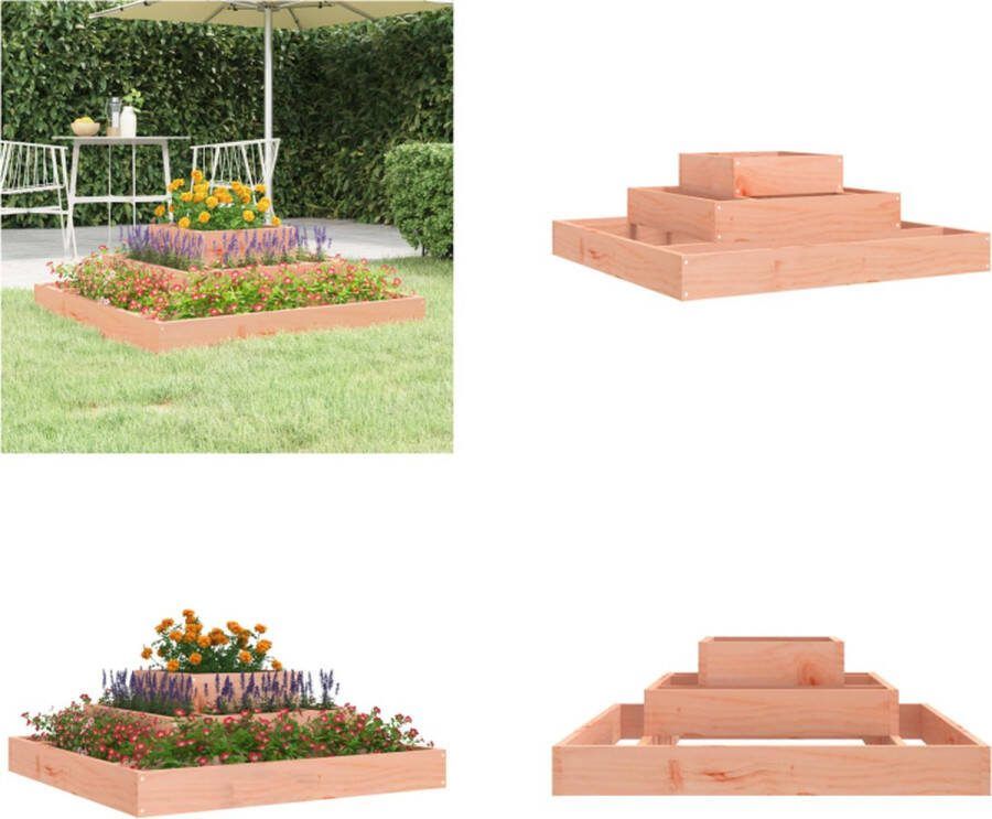 VidaXL Plantenbak 80x80x27 cm massief douglashout Plantenbak Plantenbakken Verhoogde Plantenbak Kweekbak