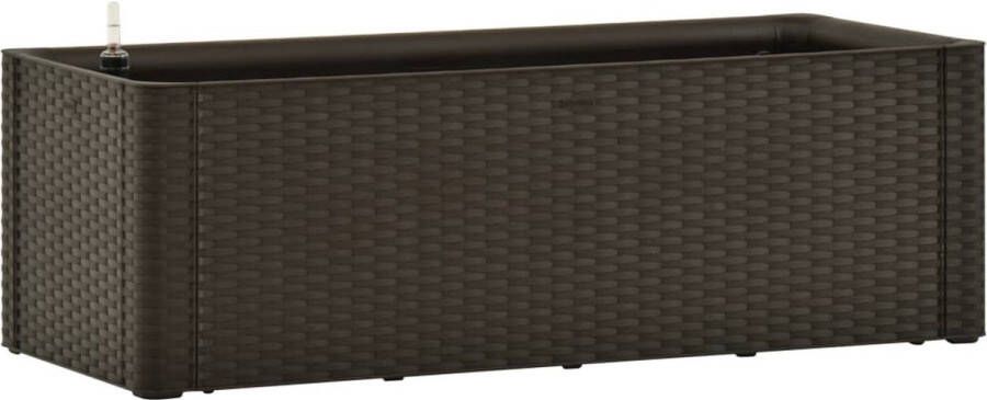 VidaXL -Plantenbak-hoog-met-zelfbewateringssysteem-100x43x33-cm-mokka