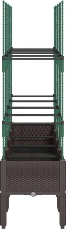 VidaXL Plantenbak met latwerk 160x40x142 5 cm polypropeen bruin