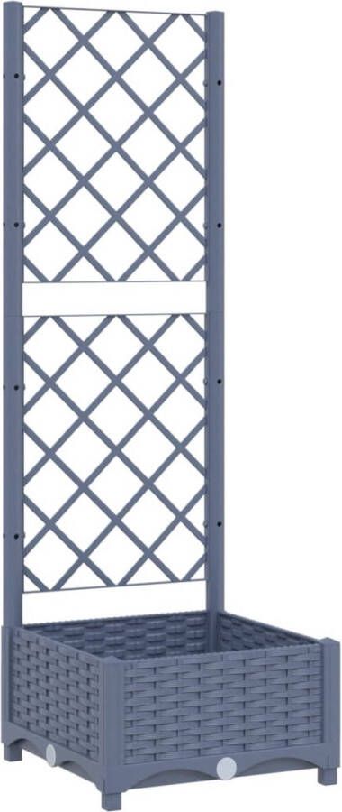 VidaXL -Plantenbak-met-latwerk-40x40x121 5-cm-polypropeen