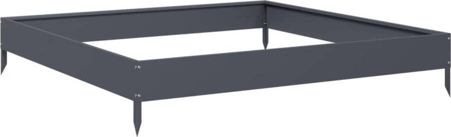 VidaXL Plantenbak verhoogd 100x100x18 5 cm staal antracietkleurig