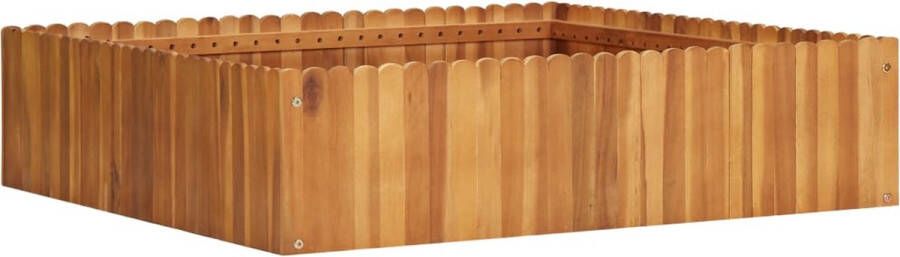 VIDAXL Houten Plantenbak 1 Bruin 100 X 100 X 25 Cm Verhoogde Plantenbak