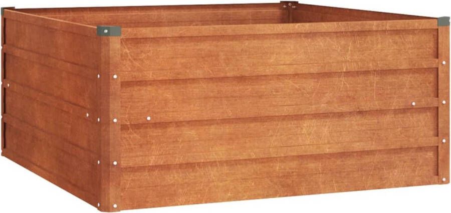 VidaXL -Plantenbak-verhoogd-100x100x45-cm-cortenstaal-roestig