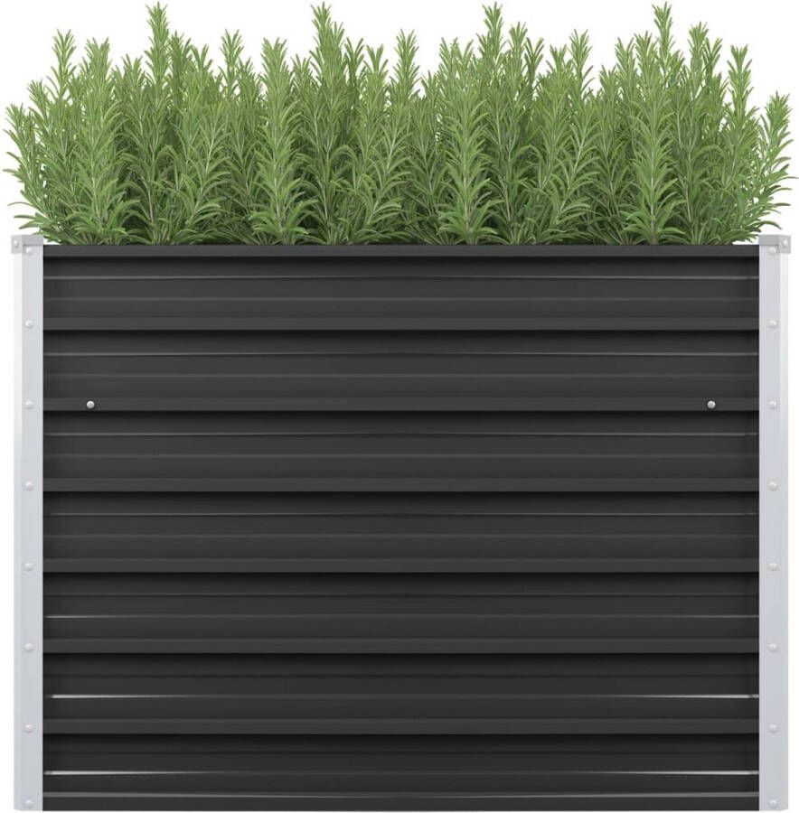 VidaXL -Plantenbak-verhoogd-100x40x77-cm-gegalvaniseerd-staal-antraciet