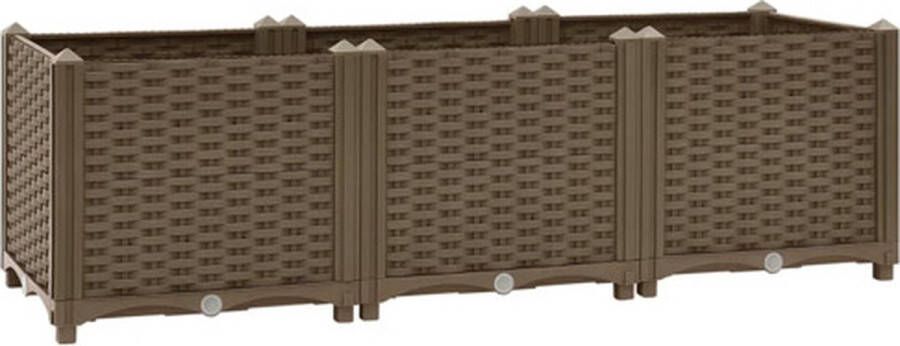 VIDAXL Verhoogde Tuinbak 1 Bruin 120 X 40 X 38 Cm Verhoogde Plantenbak