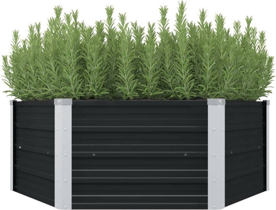 VidaXL -Plantenbak-verhoogd-129x129x45-cm-gegalvaniseerd-staal-antraciet