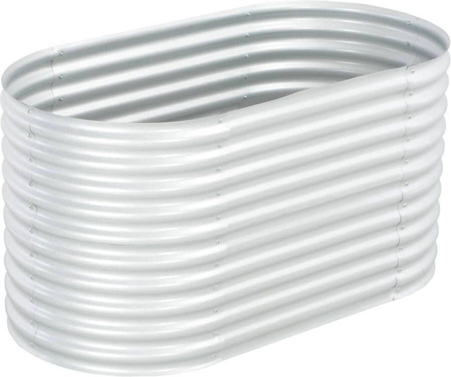 VIDAXL Verhoogde Tuinbak 1 Zilver 160 X 80 X 81 Cm Verhoogde Plantenbak
