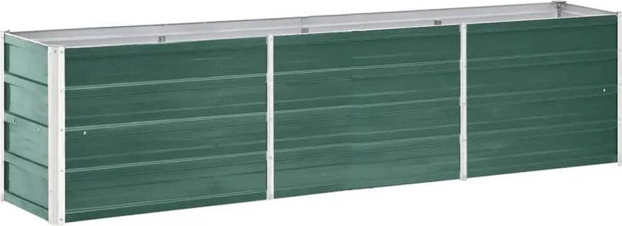 VidaXL -Plantenbak-verhoogd-240x40x45-cm-gegalvaniseerd-staal-groen