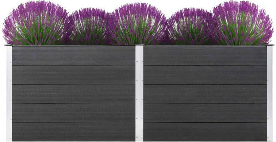 VIDAXL Verhoogde Plantenbak 1 Grijs 250 X 100 X 91 Cm Tuinbak