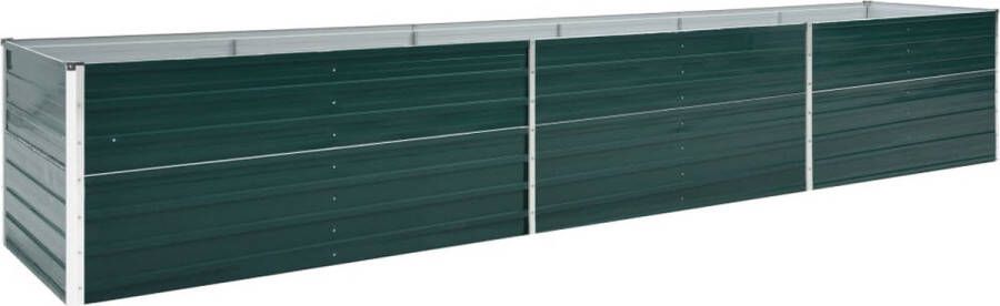 VidaXL Plantenbak verhoogd 480x80x45 cm gegalvaniseerd staal groen VDXL_47065