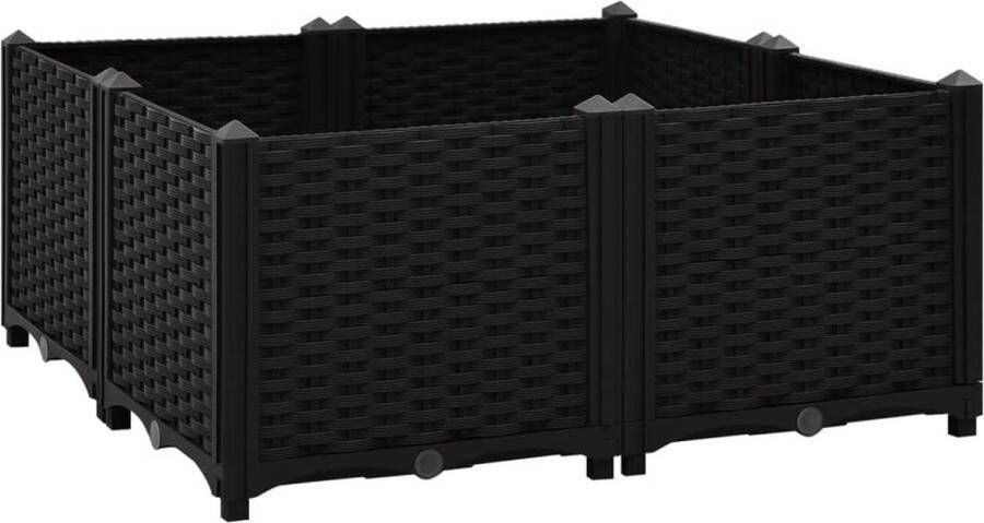 VidaXL -Plantenbak-verhoogd-80x80x38-cm-polypropyleen