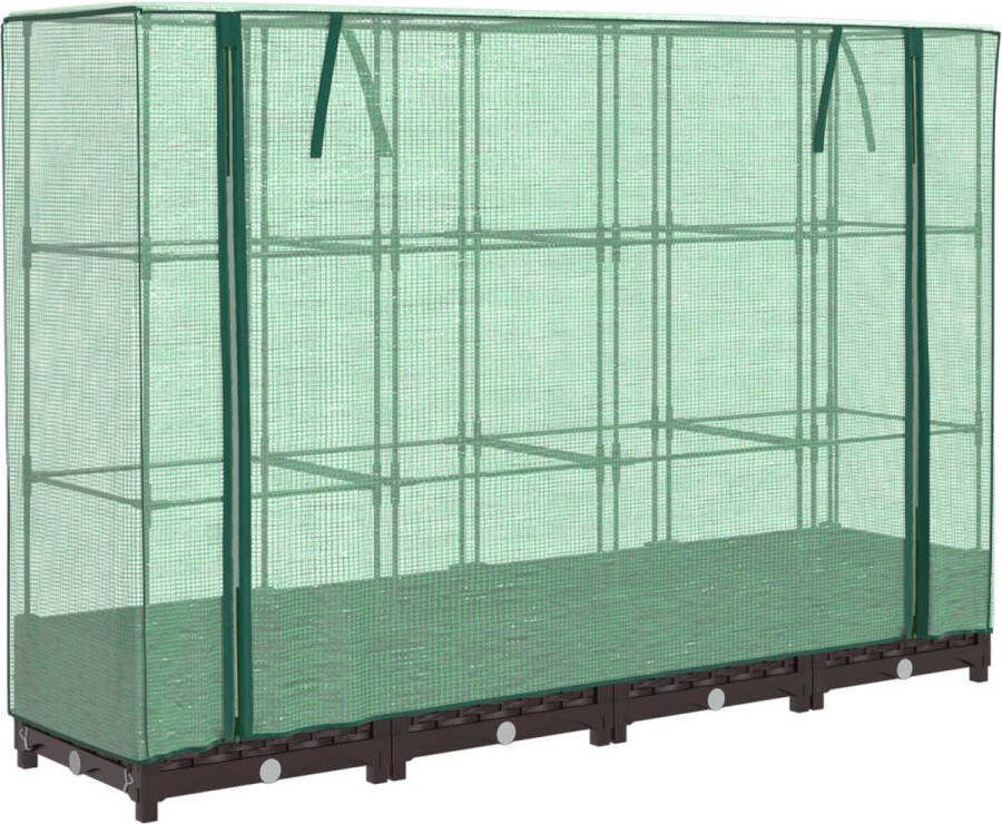 VidaXL Plantenbak verhoogd met kashoes 160x40x123 cm rattanlook