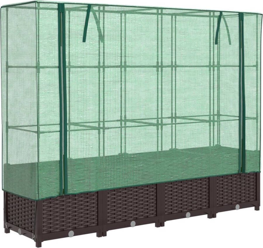 VidaXL Plantenbak verhoogd met kashoes 160x40x138 cm rattanlook