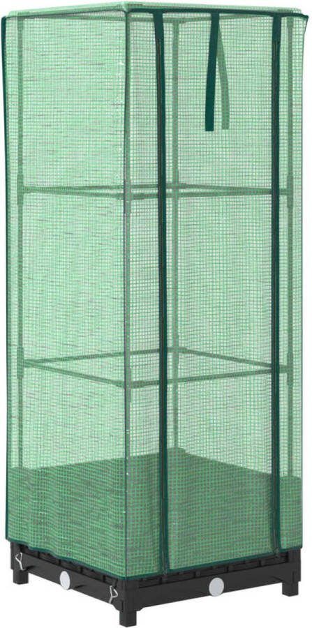 VidaXL Plantenbak verhoogd met kashoes 40x40x123 cm rattanlook