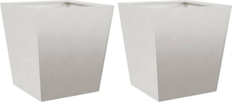 VidaXL Plantenbakken 2 st 40x40x40 cm roestvrij staal
