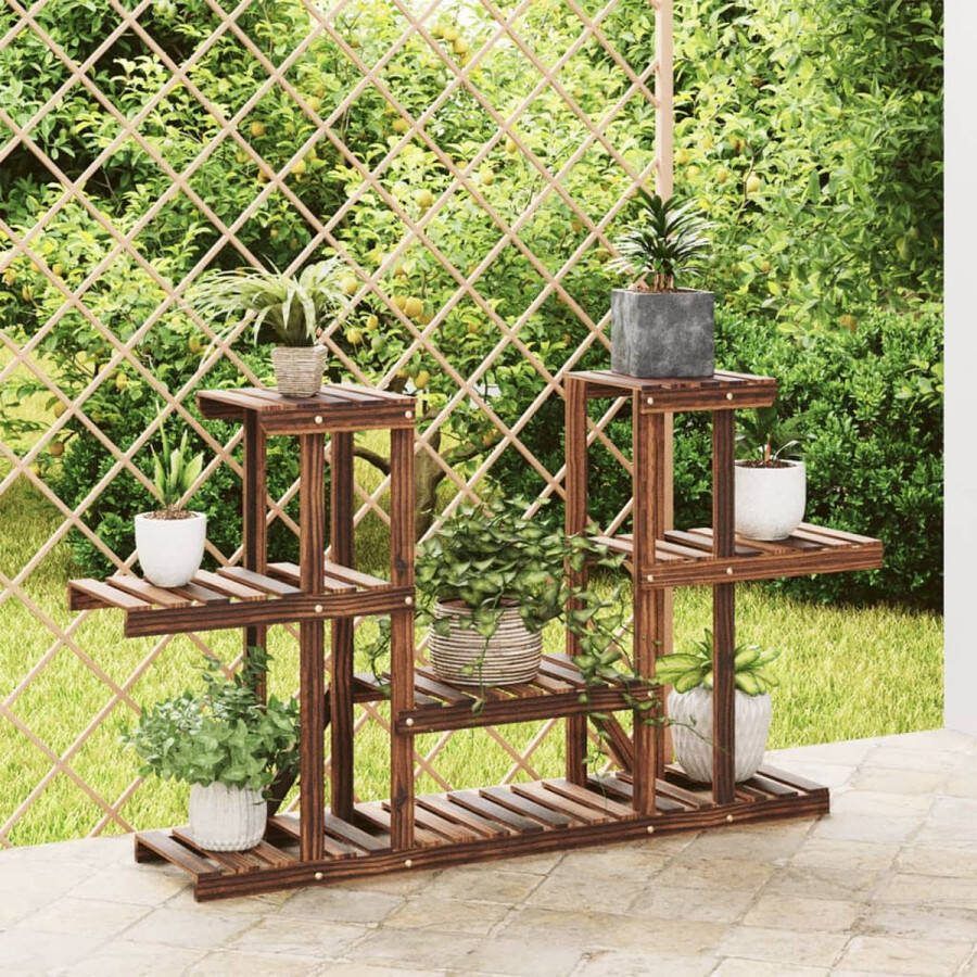 VidaXL -Plantenstandaard-110x25x73-cm-massief-vurenhout