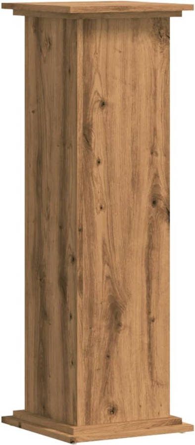 VidaXL Plantenstandaard 33x33x100 cm bewerkt hout artisanaal eiken
