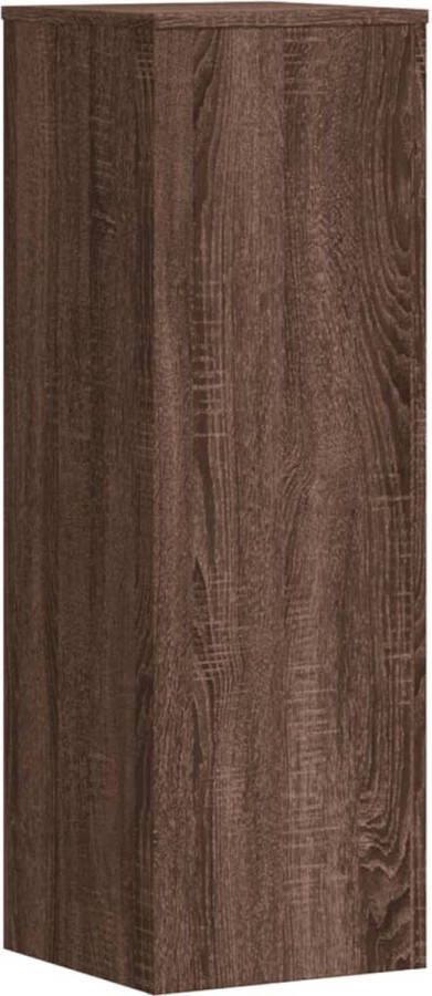 VidaXL Plantenstandaard 33x33x100 cm bewerkt hout bruin eikenkleurig