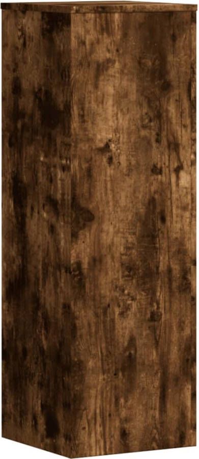 VidaXL Plantenstandaard 33x33x100 cm bewerkt hout gerookt eikenkleurig