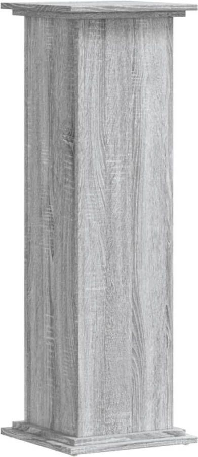 VidaXL Plantenstandaard 33x33x100 cm bewerkt hout grijs sonoma eiken