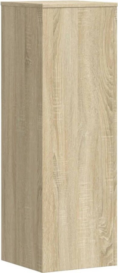 VidaXL Plantenstandaard 33x33x100 cm bewerkt hout sonoma eikenkleurig