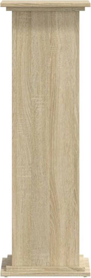 VidaXL Plantenstandaard 33x33x100 cm bewerkt hout sonoma eikenkleurig