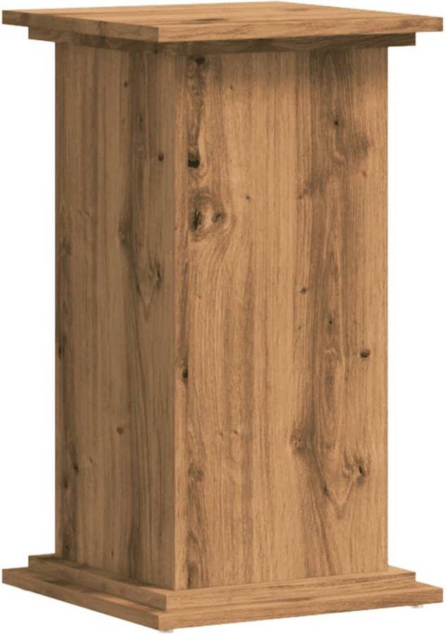 VidaXL Plantenstandaard 33x33x60 cm bewerkt hout artisanaal eiken
