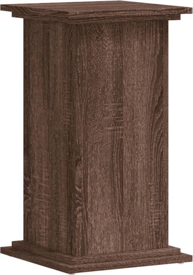 VidaXL Plantenstandaard 33x33x60 cm bewerkt hout bruin eikenkleurig