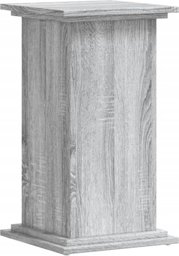 VidaXL Plantenstandaard 33x33x60 cm bewerkt hout grijs sonoma eiken