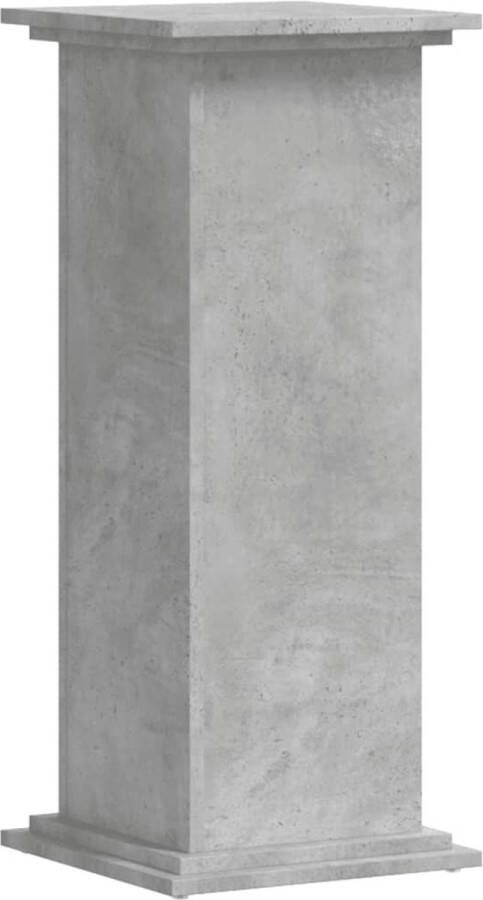 VidaXL Plantenstandaard 33x33x80 cm bewerkt hout betongrijs