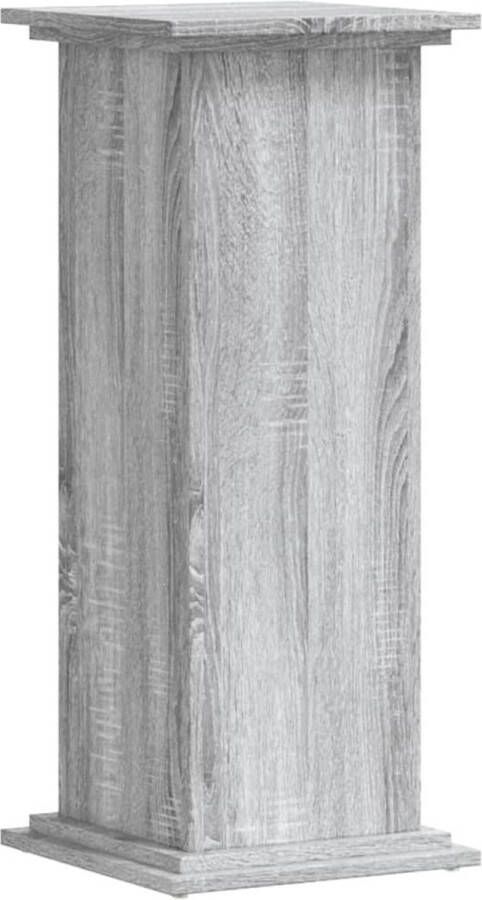 VidaXL Plantenstandaard 33x33x80 cm bewerkt hout grijs sonoma eiken