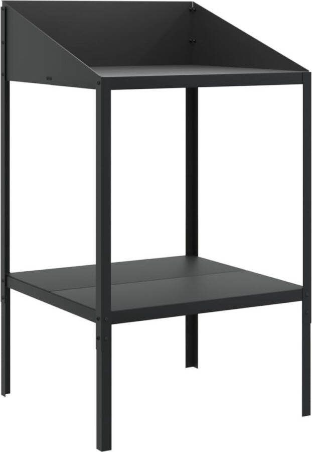 VidaXL -Plantenstandaard-56 5x54 5x100-cm-verzinkt-staal-antracietkleur
