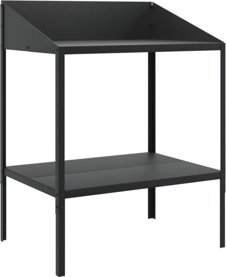 VidaXL -Plantenstandaard-75 5x54 5x100-cm-verzinkt-staal-antracietkleur