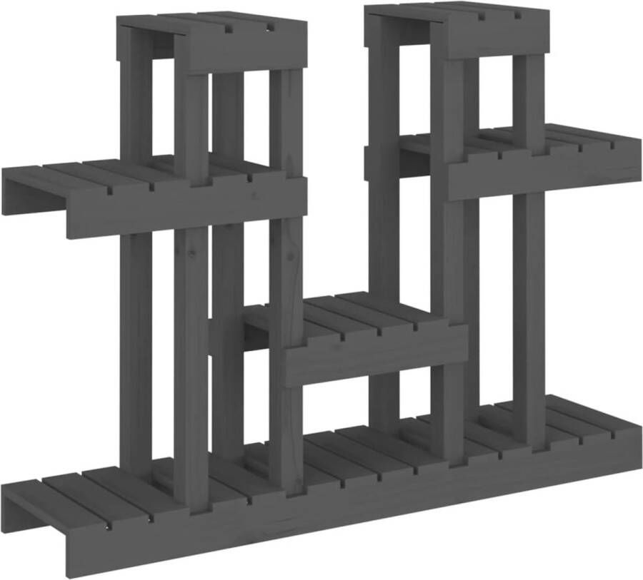 VidaXL -Plantenstandaard-grijs-104 5x25x77 5-cm-massief-grenenhout