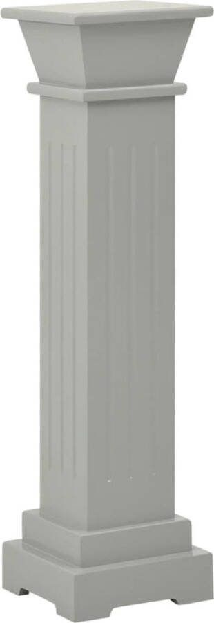 VidaXL -Plantenstandaard-klassieke-zuil-vierkant-17x17x66-cm-MDF-grijs