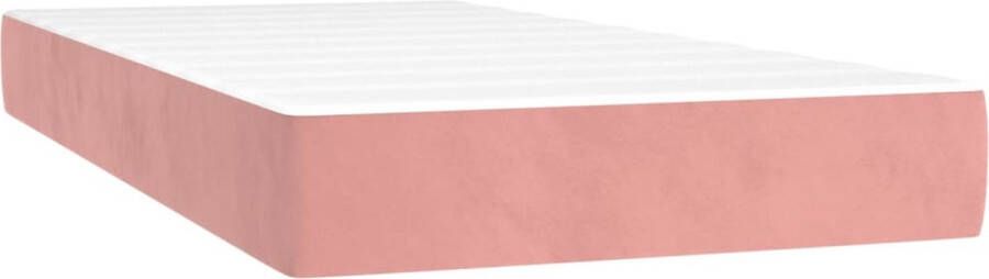 VidaXL -Pocketveringmatras-100x200x20-cm-fluweel-roze