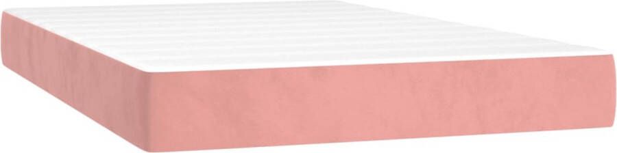 VidaXL -Pocketveringmatras-120x200x20-cm-fluweel-roze