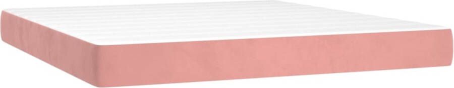 VidaXL -Pocketveringmatras-160x200x20-cm-fluweel-roze