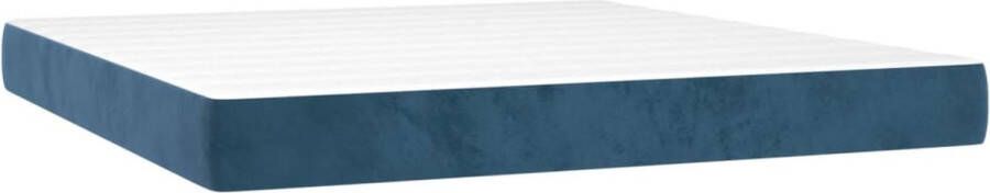 VidaXL -Pocketveringmatras-180x200x20-cm-fluweel-donkerblauw