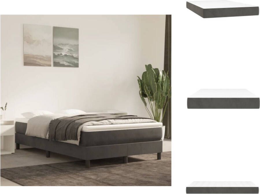 VidaXL Pocketveringmatras matras 120 x 200 x 20 cm Ken- zacht fluweel Matras