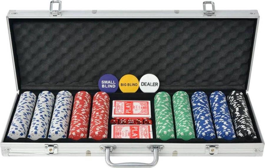 VidaXL -Pokerset-met-500-chips-aluminium