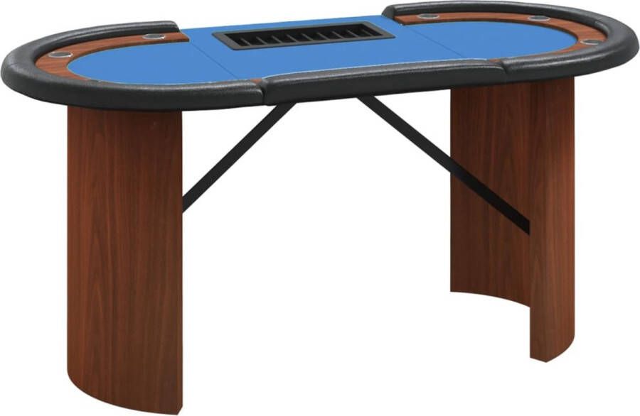 VidaXL -Pokertafel-voor-10-spelers-met-fichebak-160x80x75-cm-blauw